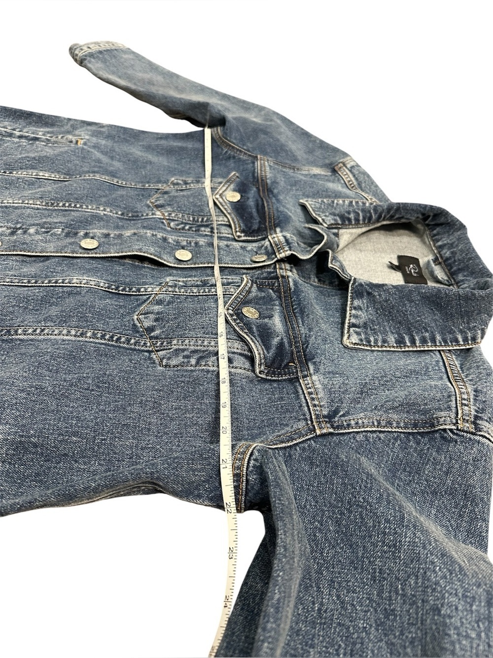 Rails Star Denim Jacket Grove Boyfriend Fit Medium Distressed Boho Western M - Picture 12 of 14